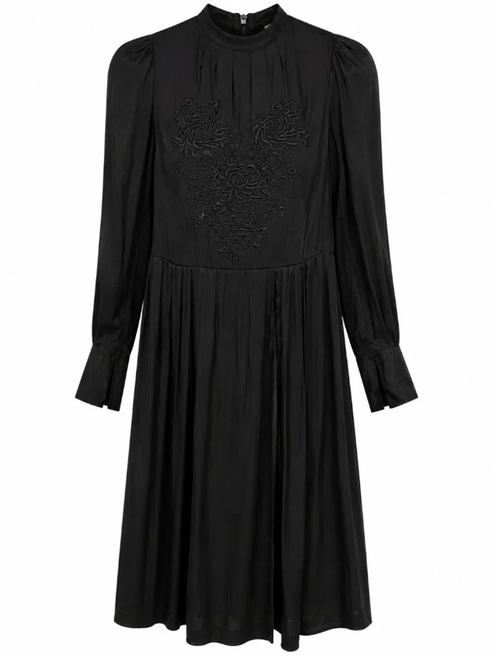 Free People Blossom New Day Black Embroidered Midi Dress XS -NWOT